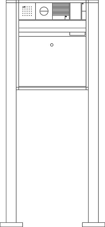 BG/SR 611-4/5-0 Free-standing letterbox with upright columns