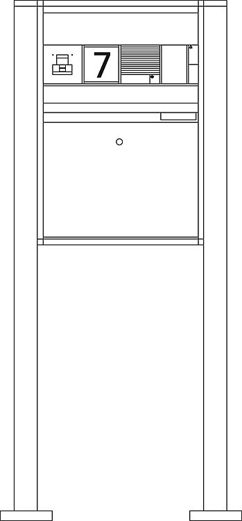 BG/SR 611-4/6-0 Free-standing letterbox with upright columns