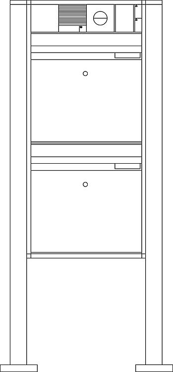 BG/SR 611-4/9-0 Free-standing letterbox with upright columns